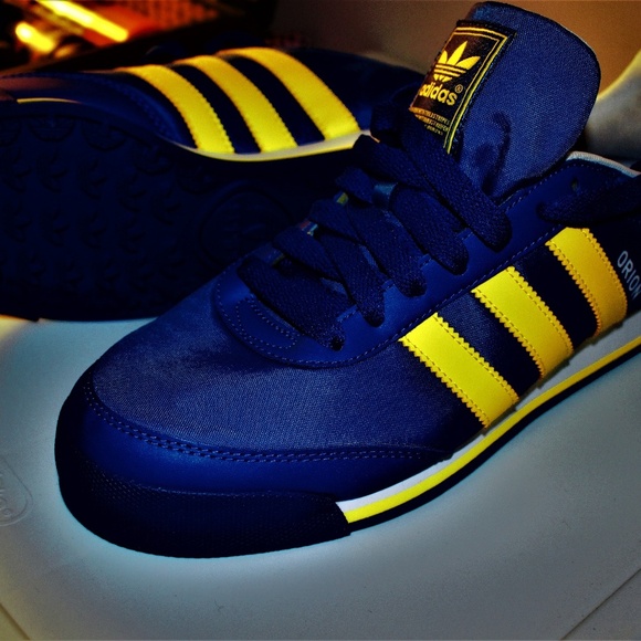 adidas Blue and Yellow Athletic Shoes main image 5